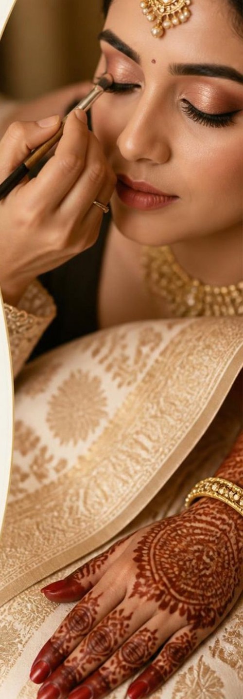 Engagement and pre-bridal makeup at True Aura Family Salon, Varanasi